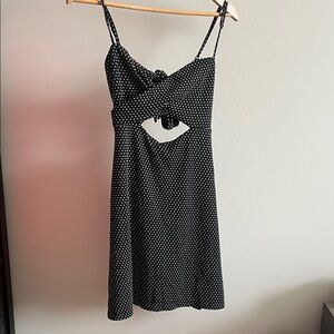 Free People Black and White Polka Dot Mini Dress